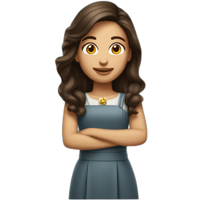 pretty-brunette-woman-mcdo emoji