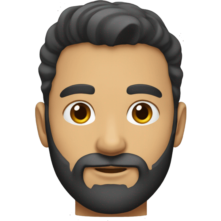 joven calvo con barba corta emoji