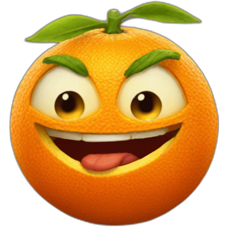 An Annoying Orange emoji