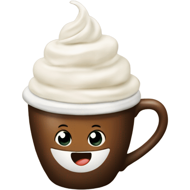 cup of coffee with whipped cream emoji