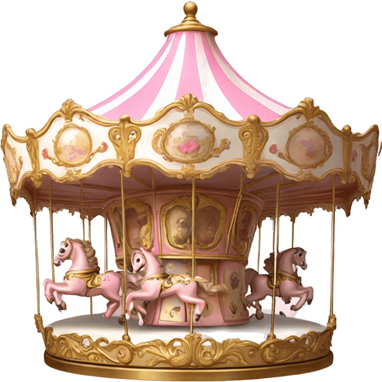 Vintage rococo Light pink carousel  emoji