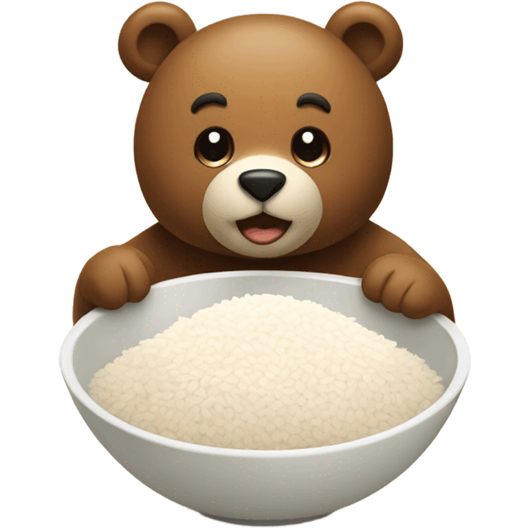 rice, bear emoji