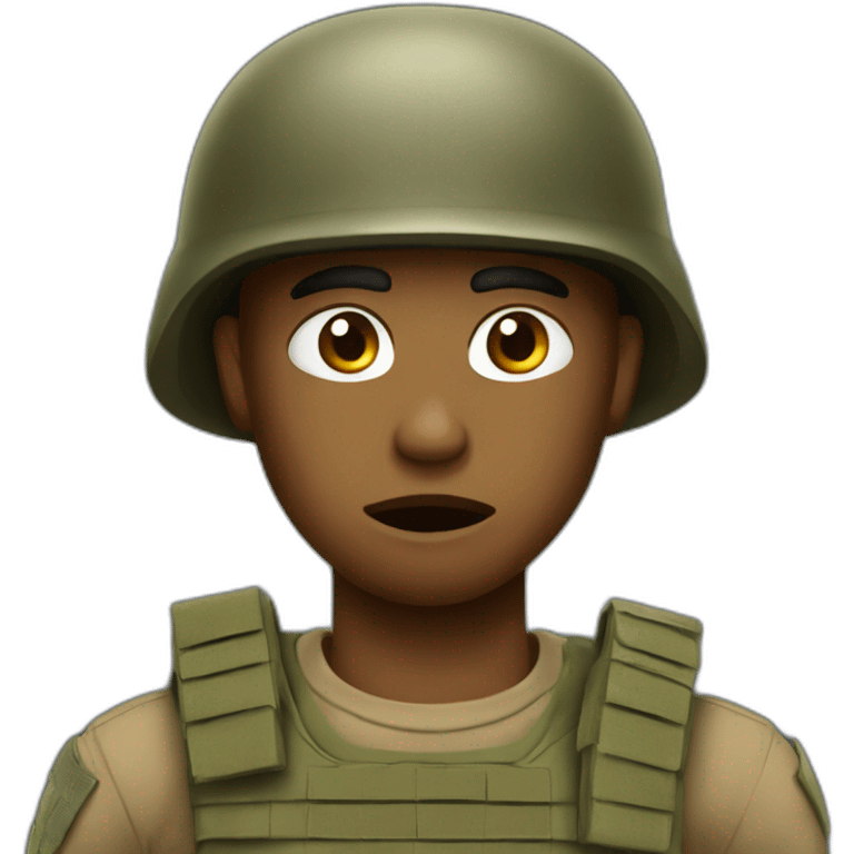 upset solider emoji