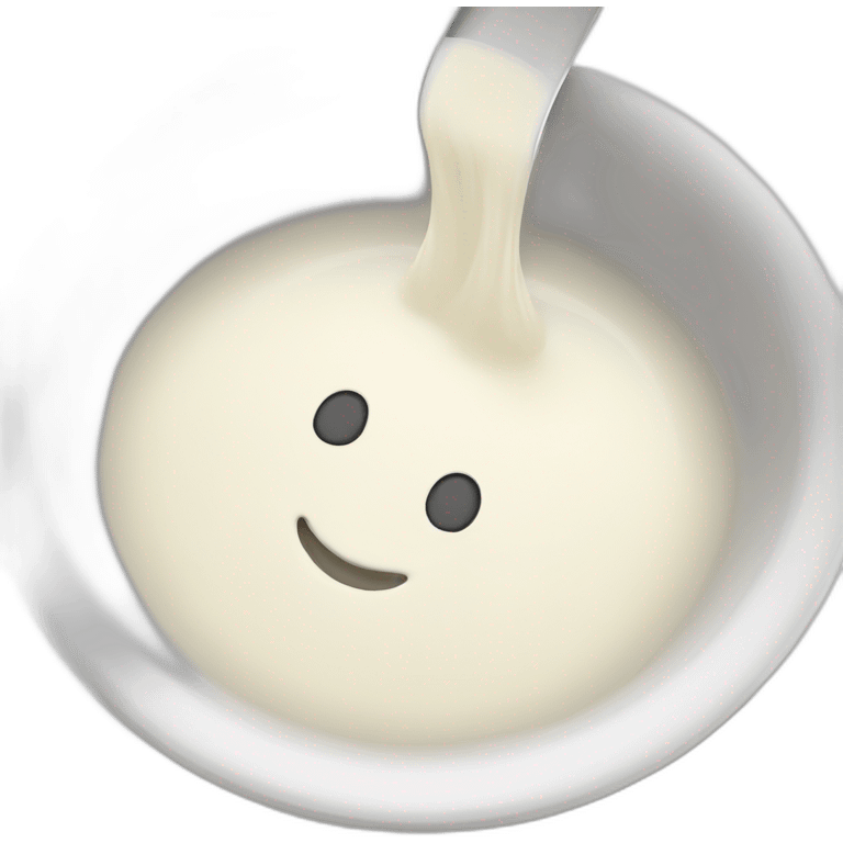 white sauce in a dipping dish emoji