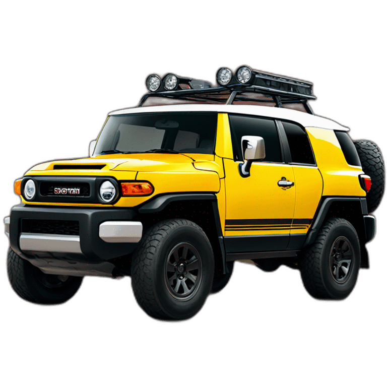 Hornet Yellow Toyota FJ Cruiser 3 quarter angled view emoji