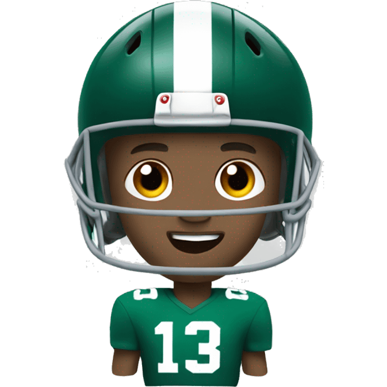 football player wearing a helmet emoji