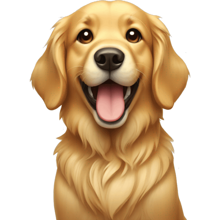 cute golden retriever  emoji