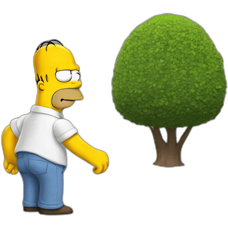 Homer Simpson hedge emoji