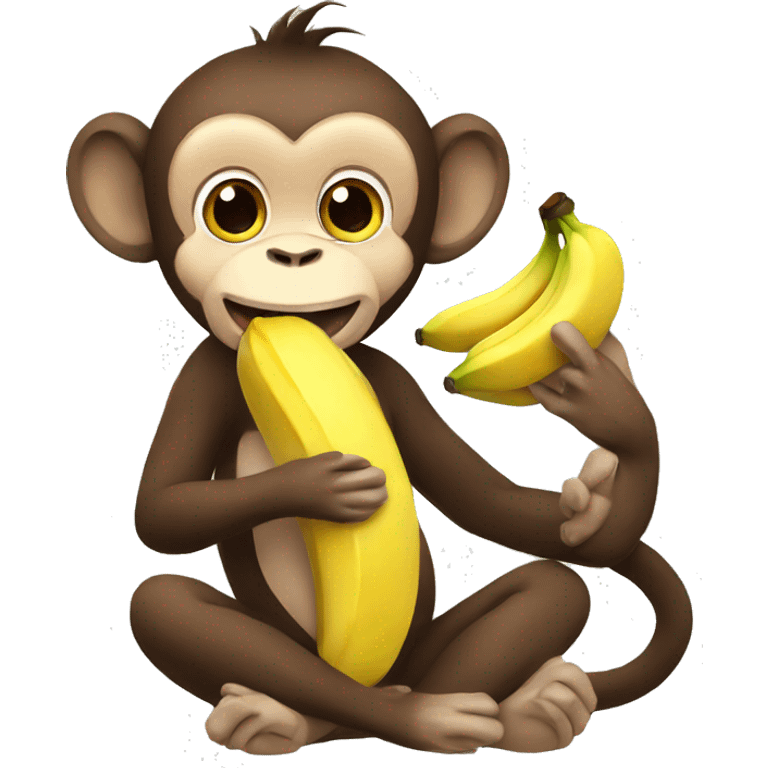 Monkey eating banana  emoji