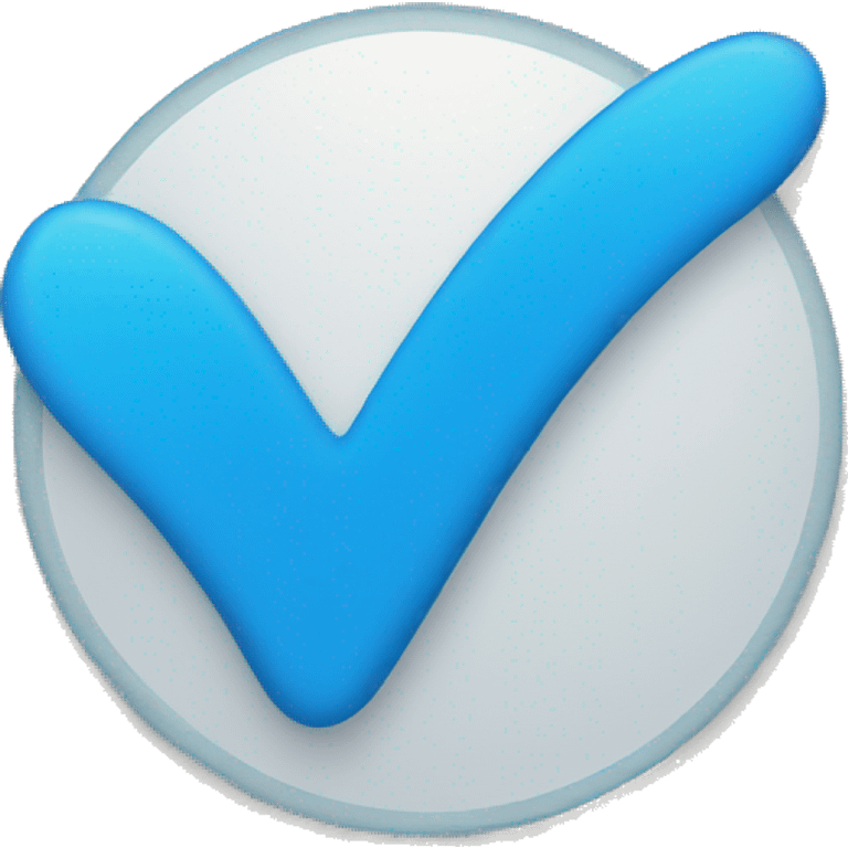 A blue Check mark in a blue circle emoji