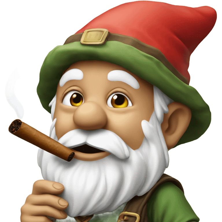 Gnome smoking a cigar with a beer ￼ emoji