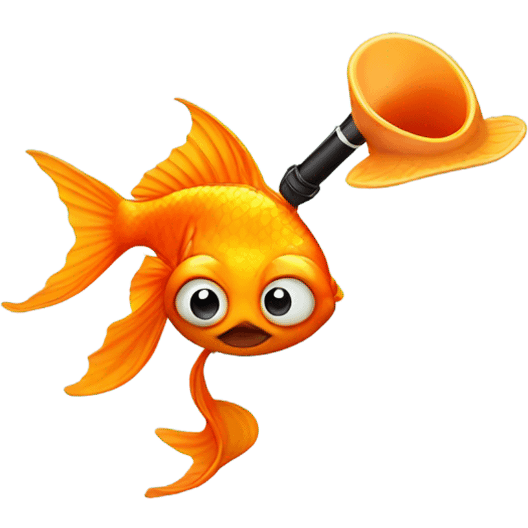 Goldfish in a bikini with a pipe emoji