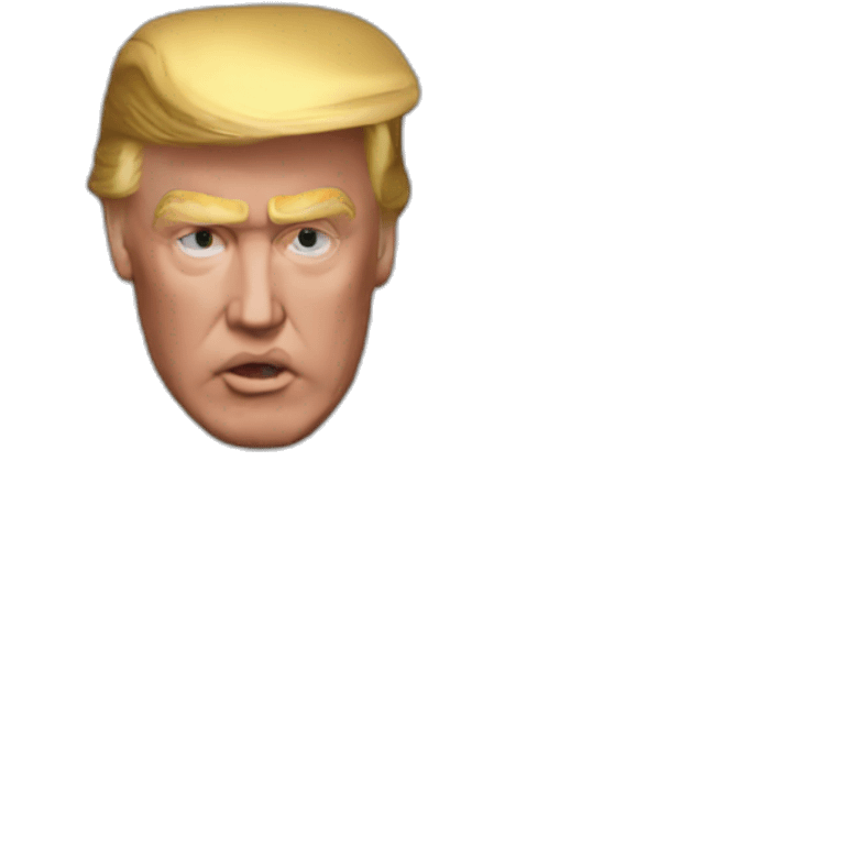 Trump does his makeup  emoji