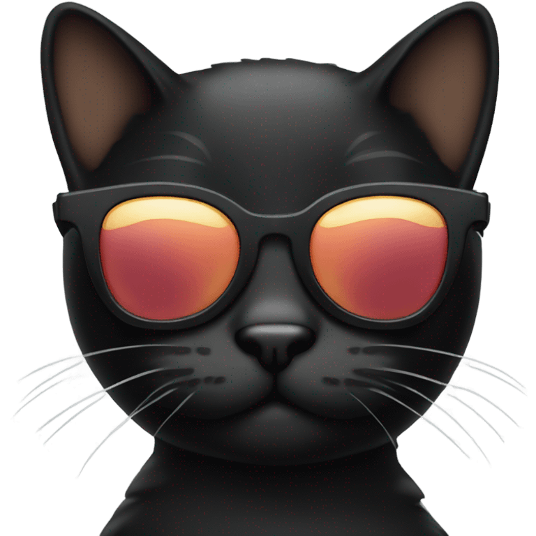 Black Cat with sunglasses emoji