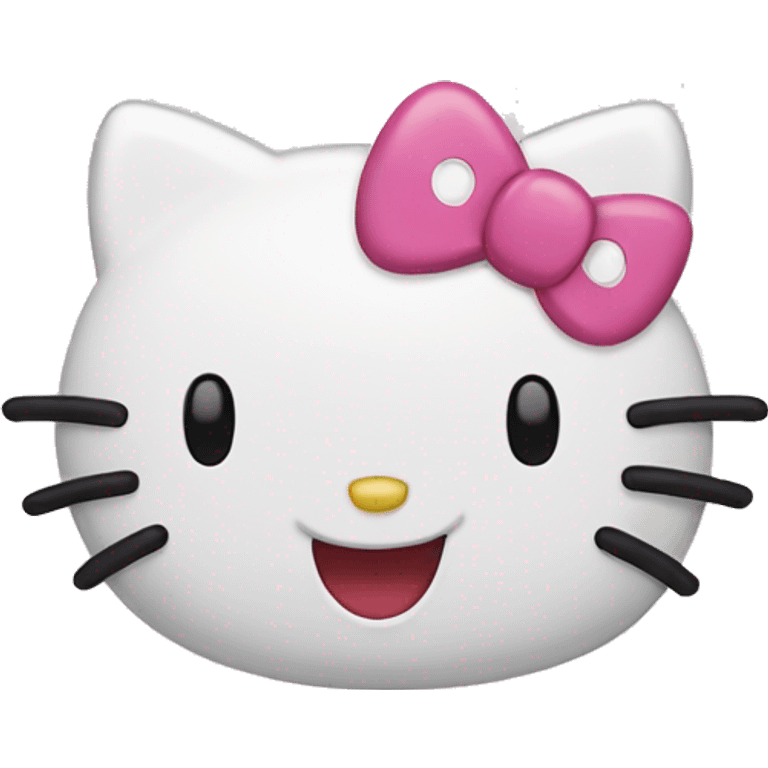 Laughing hello kitty emoji