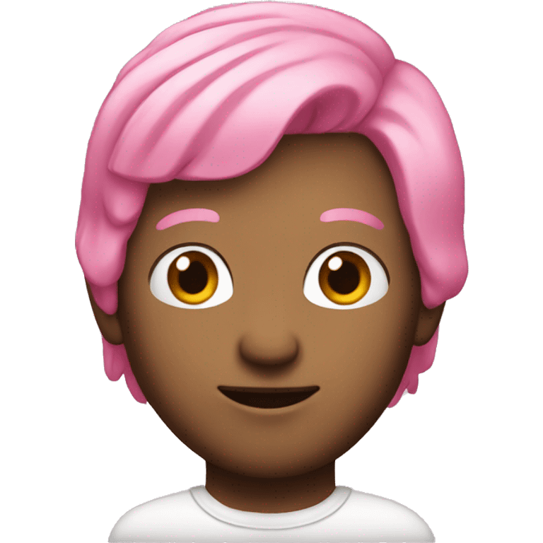 A man have a pink hair emoji