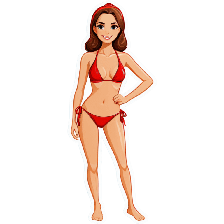 Realistic woman in bikini emoji