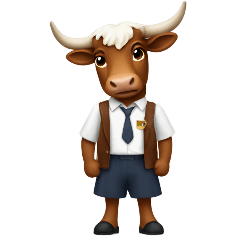 Bevo in school uniform emoji