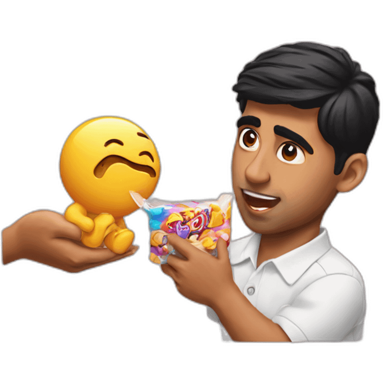 Rishi sunak takin candy from baby emoji