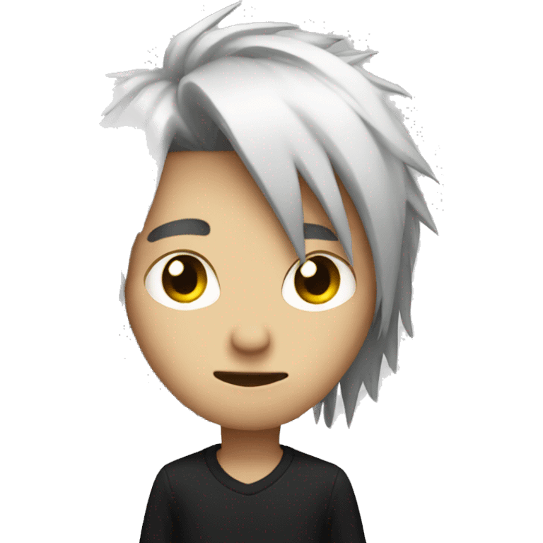 Emo haired boy emoji