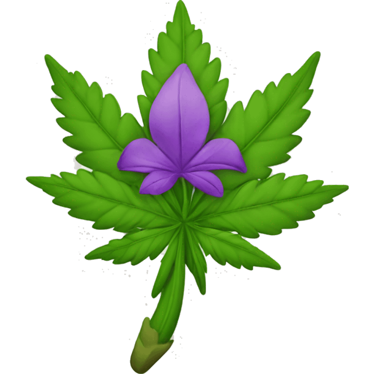 Flor de marihuana emoji