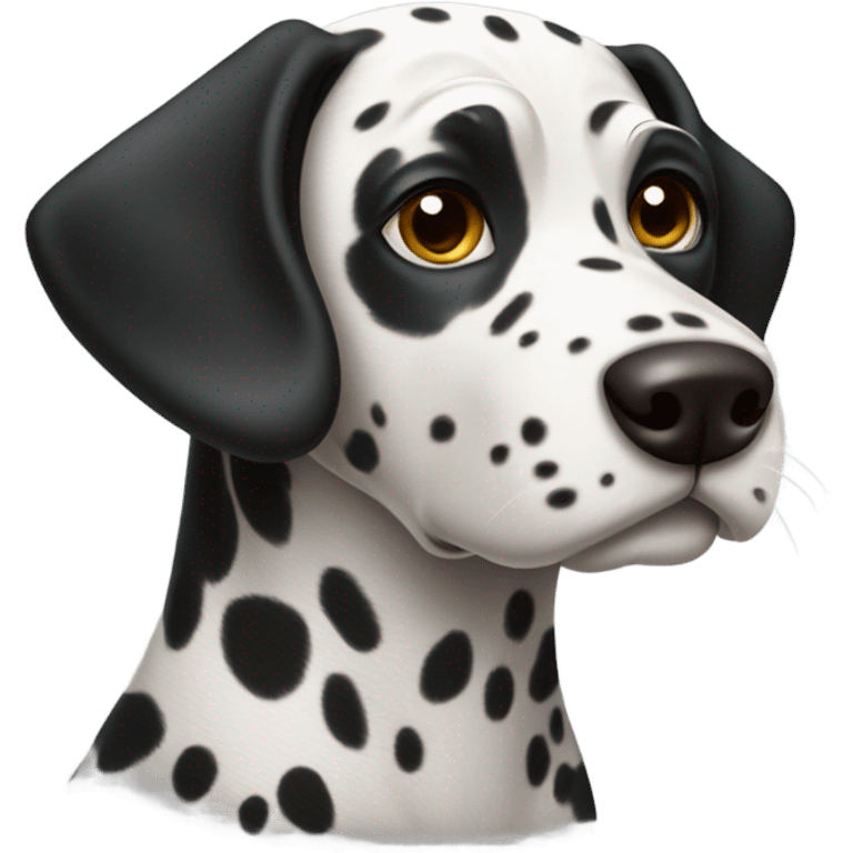 a dark brun dalmatien emoji