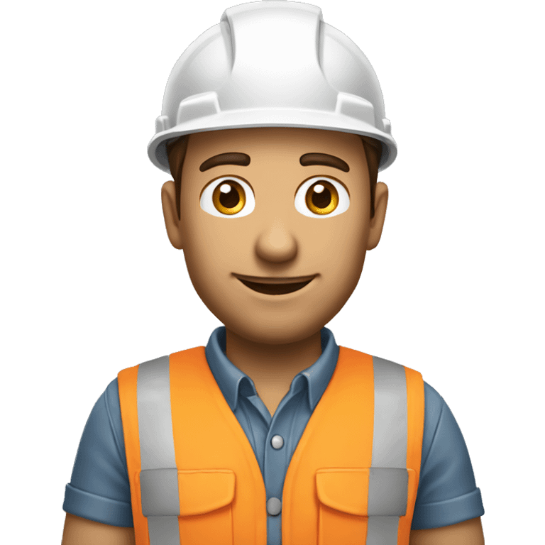 generate realistic icon of construction man dressed in work clothes emoji