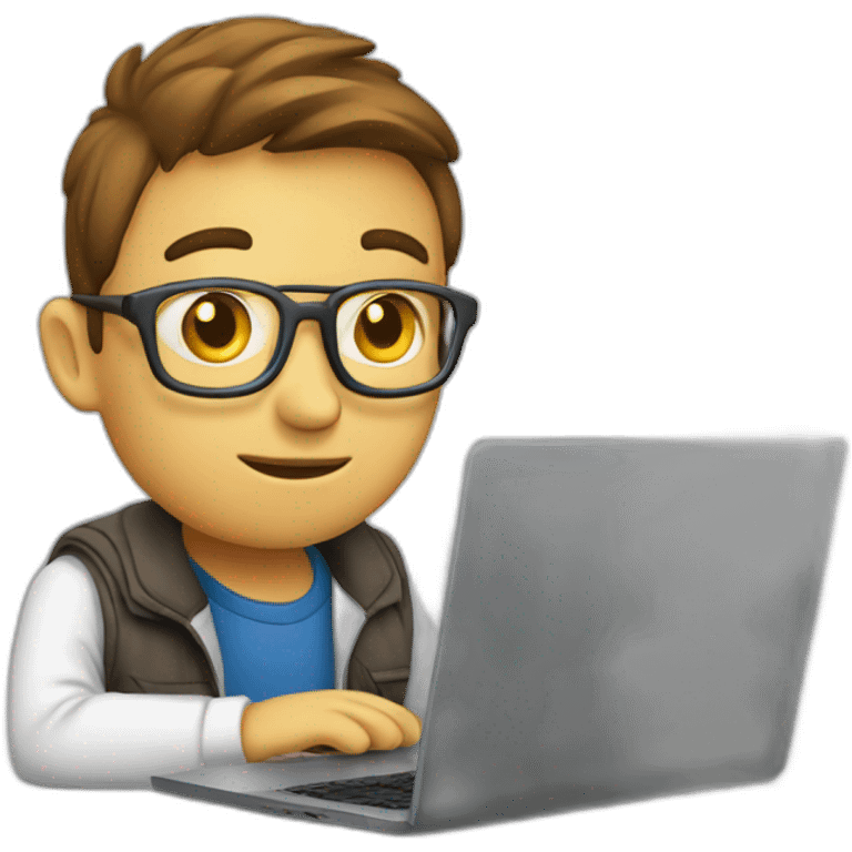 programmer in front of laptop emoji