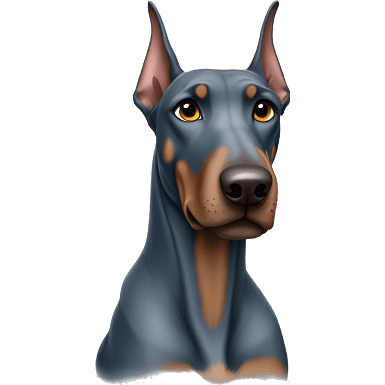 Greyish blue Doberman  emoji