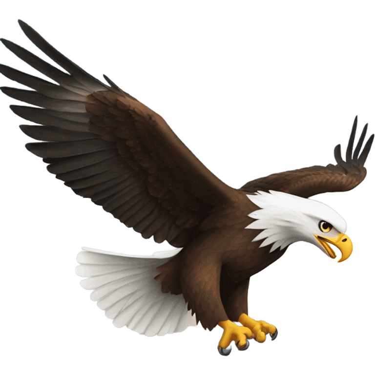 Eagle flying over navy ship  emoji