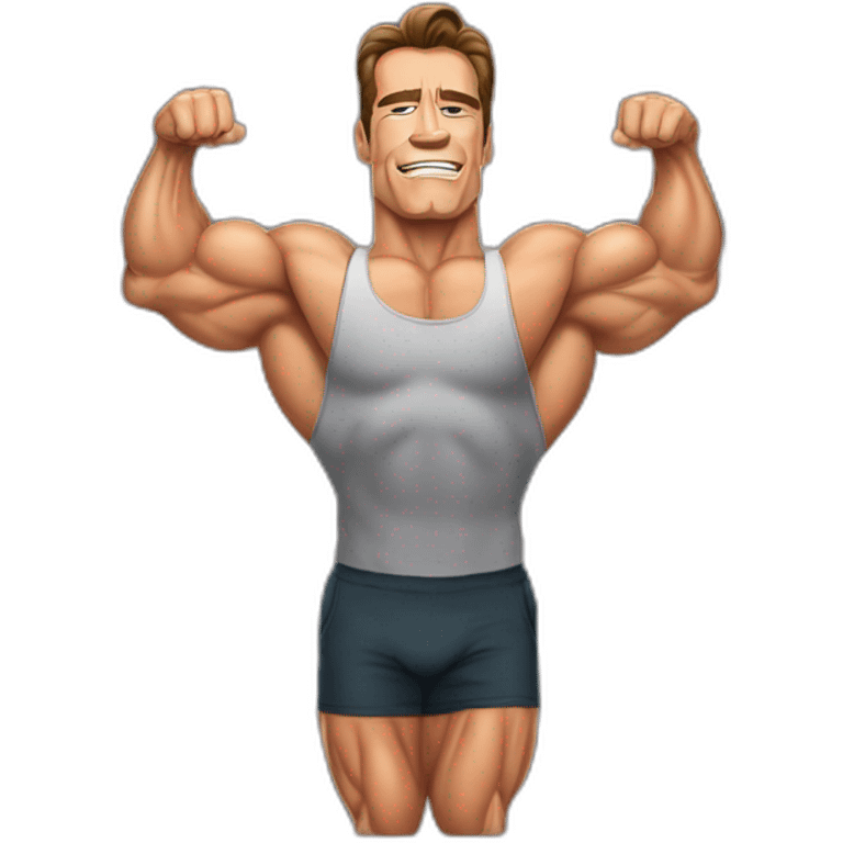 arnold schwarzenegger doing pull up emoji