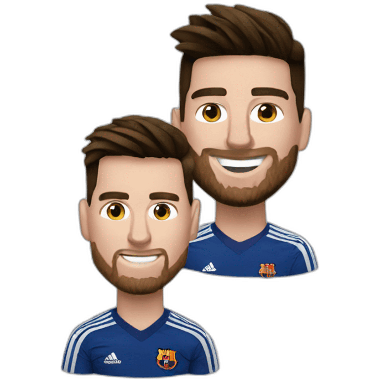 Messi marcando a Cristino Ronaldo  emoji