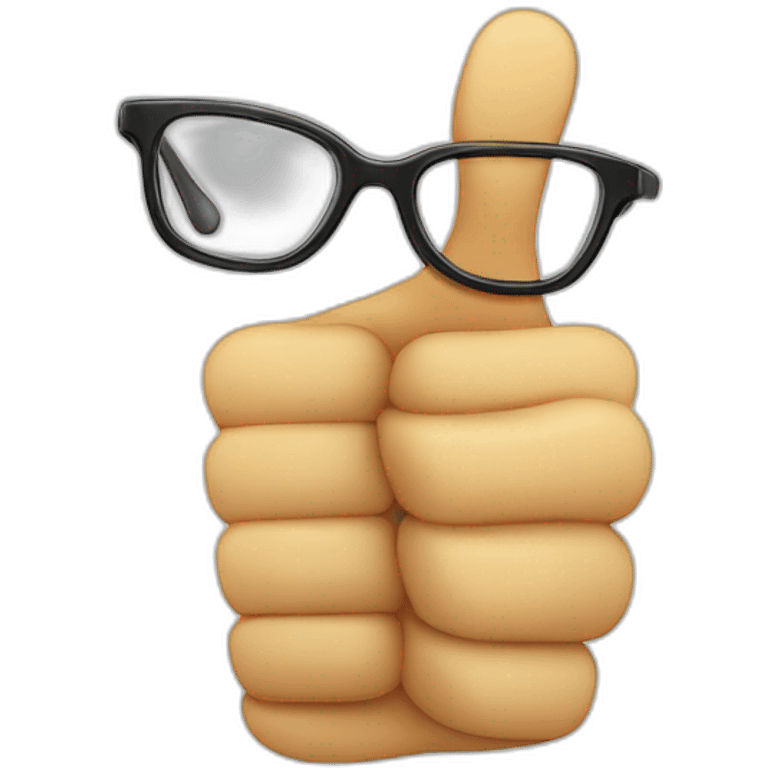 Thumbs up with glasses  emoji