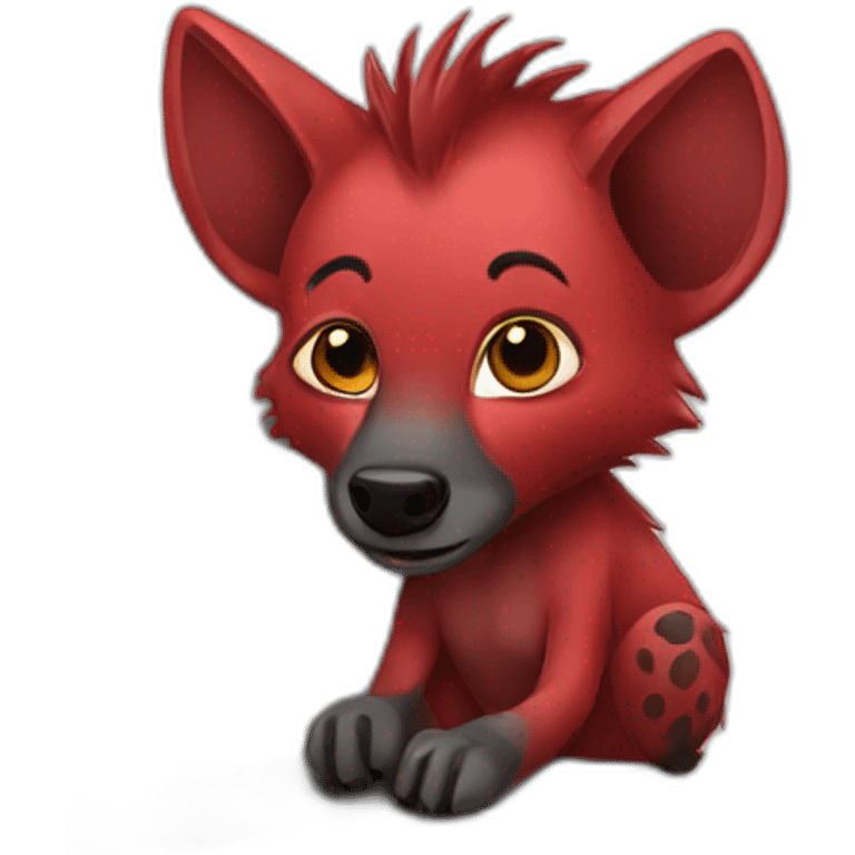 red hyena with laptop emoji