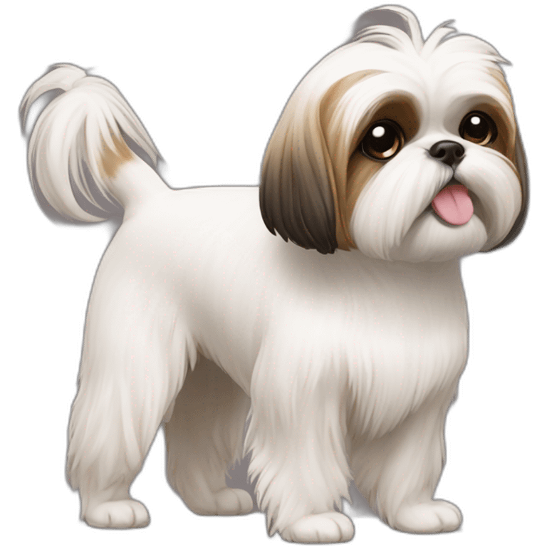 shih-tzu downward-dog stretch emoji