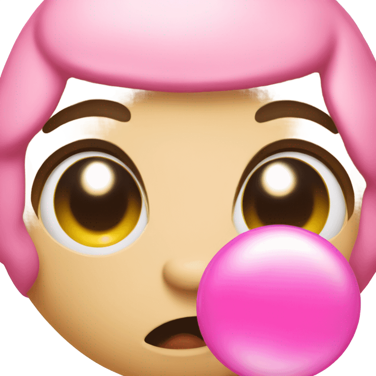 emoji blowing bubble gum  emoji