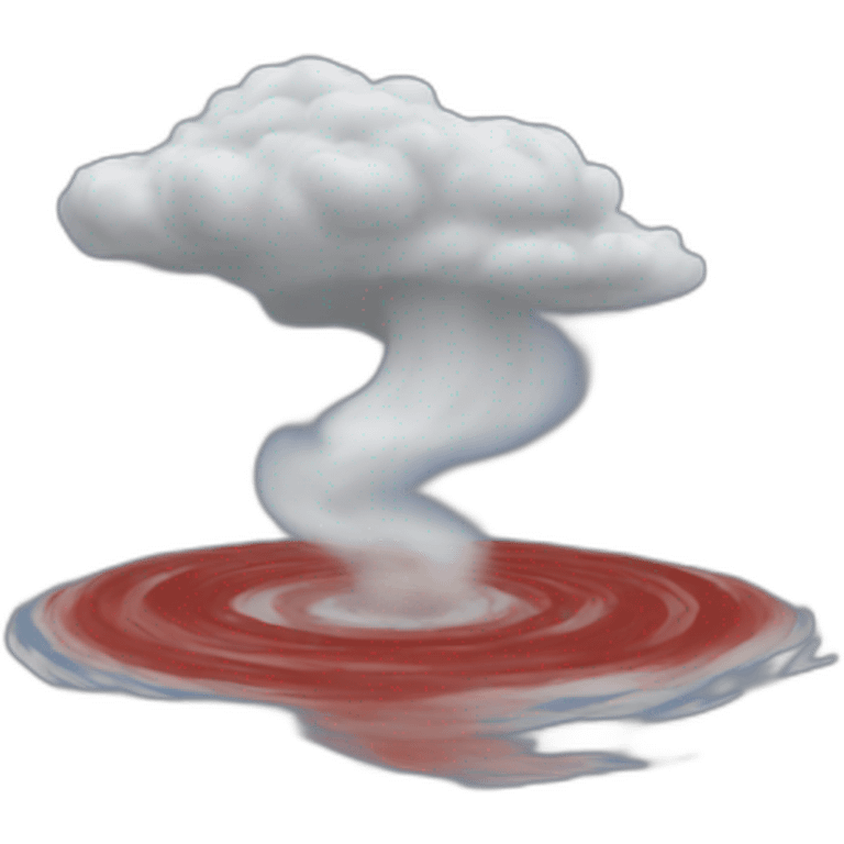 Cyclone with red wind emoji