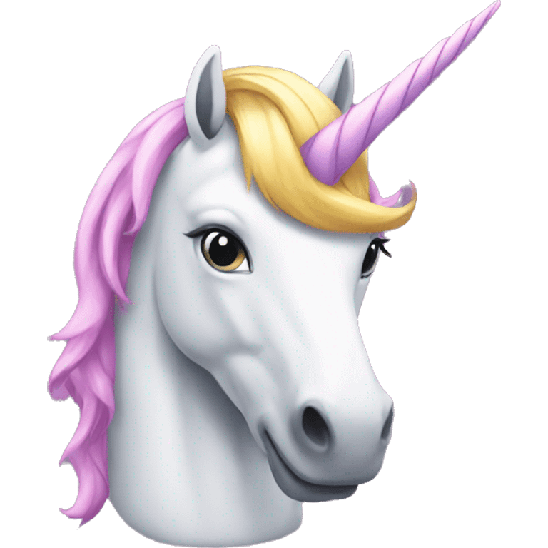 a high unicorn emoji