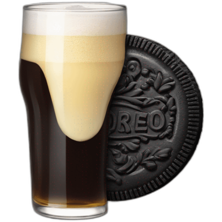 Oreo avec une bière emoji