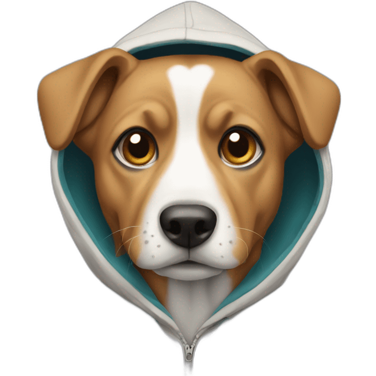 dog wearing hoodie emoji