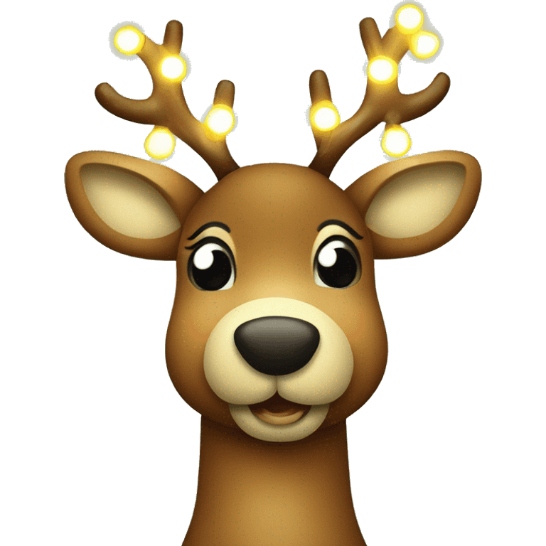 Reindeer with vintage Christmas lights  emoji