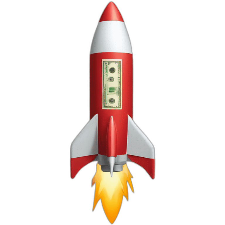 Rocket with Money and ferraris emoji