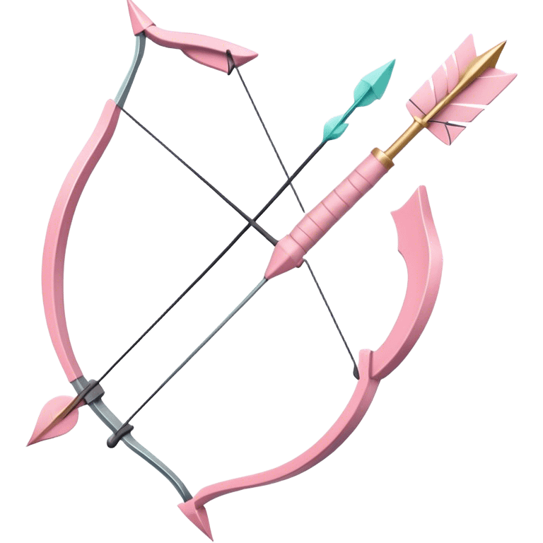 pastel pink cupids bow and arrow emoji