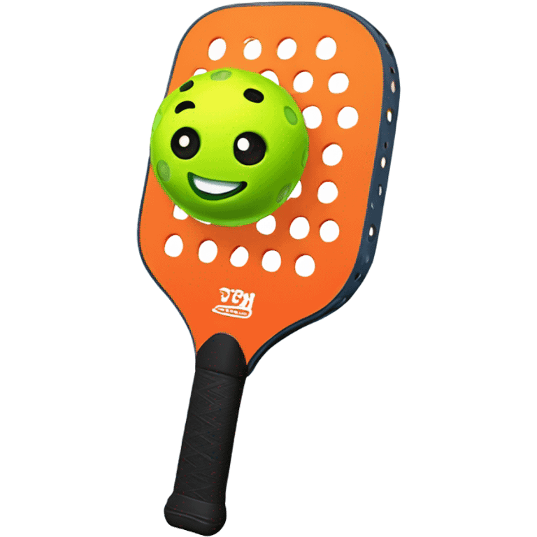 Pickleball paddle and ball emoji