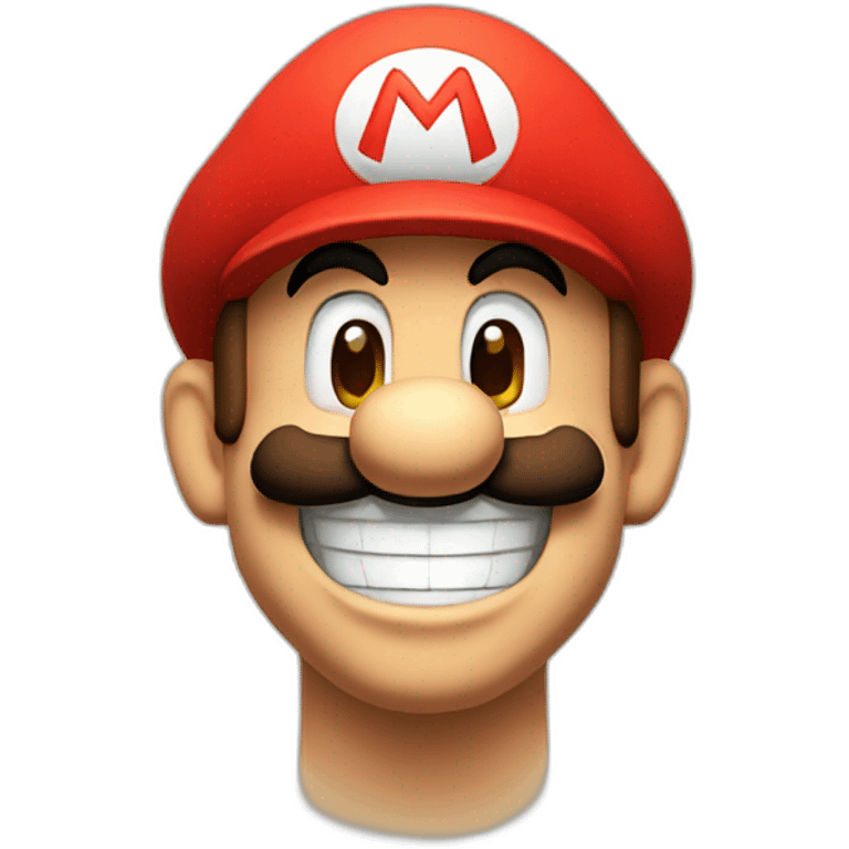 Mario laughing loud emoji