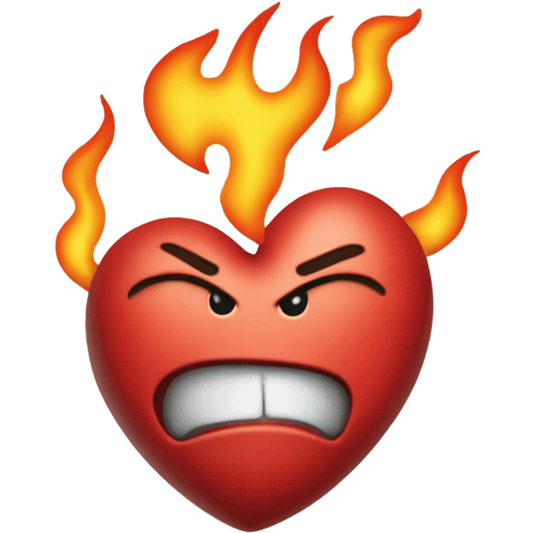 Super angry heart  emoji