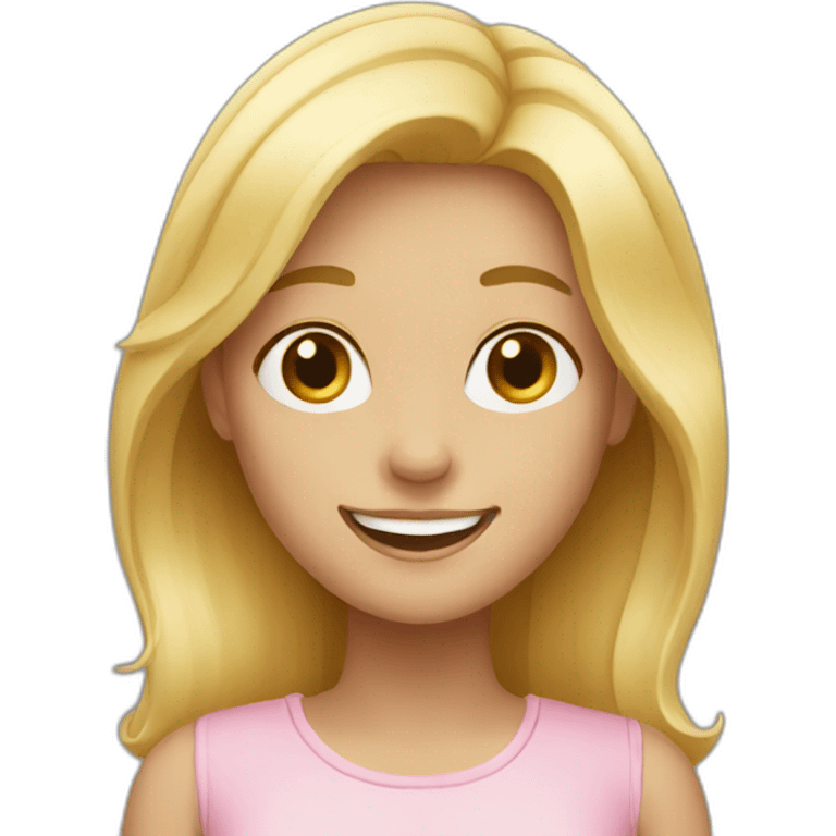 Happy blonde girl  emoji