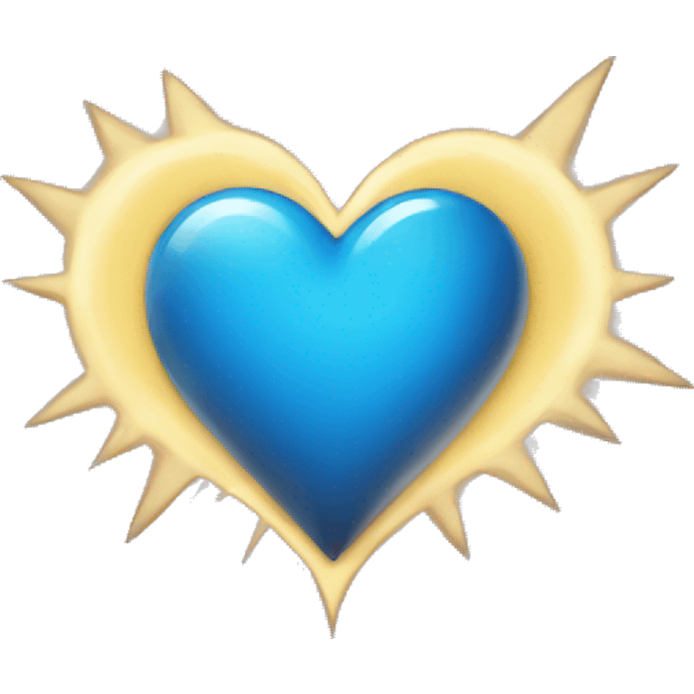 Heart blue with spark emoji