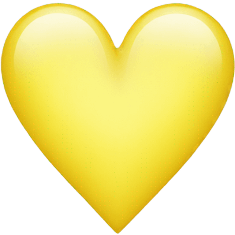 Clear yellow symmetrical heart emoji