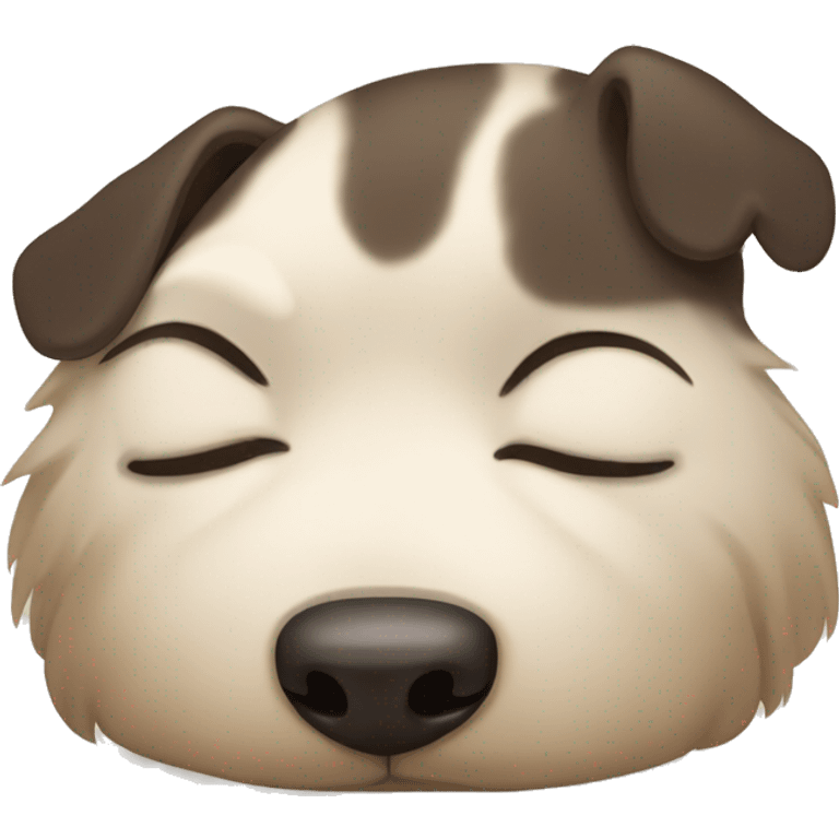 sleeping dog with closed eyes emoji